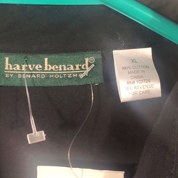 Harvey Benard Black Button-Up Shirt Size XL New with tags - Picture 5 of 13